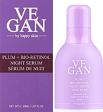 Ночная сыворотка для лица с экстрактом сливы и биоретинолом - Vegan By Happy Skin Plum + Bio-Retinol Night Serum — фото N2