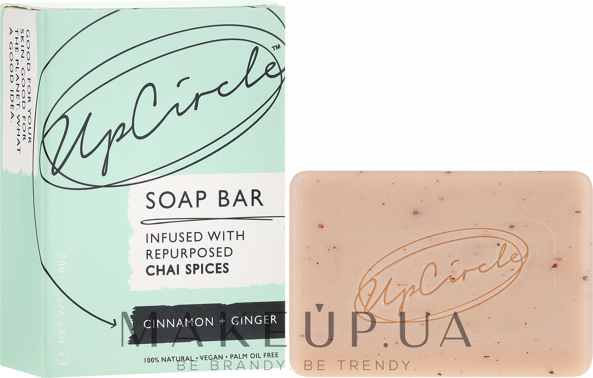 Мыло "Корица и Имбирь" - UpCircle Cinnamon + Ginger Chai Soap Bar — фото 100g