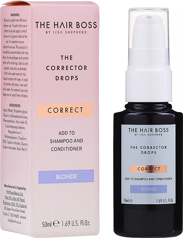 Краплі-коректори для світлого волосся - The Hair Boss Corrector Drops for Blonde Hair — фото N2