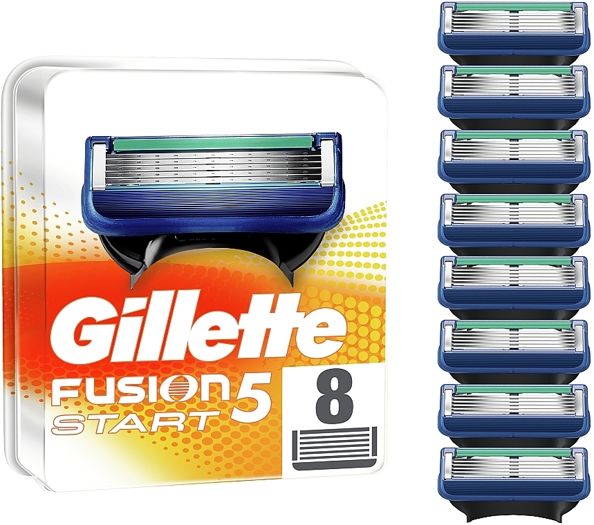 Змінні касети для гоління, 8 шт. - Gillette Fusion5 Start Replacement Razor Blades Pack — фото N2