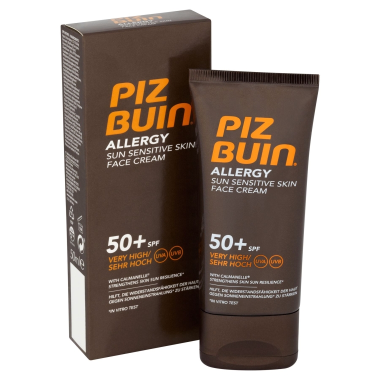 Солнцезащитный крем для лица - Piz Buin Allergy Face Cream SPF50 — фото N1