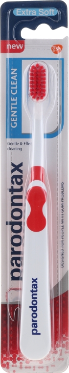 Зубна щітка, екстрам'яка, червона - Parodontax Gentle Clean Extra Soft — фото N1