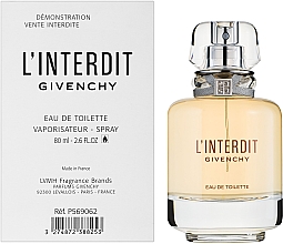 Givenchy L'Interdit Eau - Туалетная вода (тестер с крышечкой) — фото N2