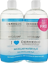 Набор - Dermedic Hydrain 3 (micel/water/2*500ml) — фото N1
