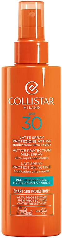 Солнцезащитный спрей SPF30 - Collistar Sun Care Active Protection Milk Spray Ultra-Rapid Application SPF30 — фото N1