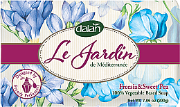Парфюмированное туалетное мыло Dalan Le Jardin "Фрезия и сладкий орех", 200 г - Dalan Le Jardin Freesia & Sweet Pea Soap — фото N1