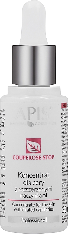 Концентрат для шкіри з капілярними проблемами - APIS Professional Couperose-Stop Concentrate — фото N1