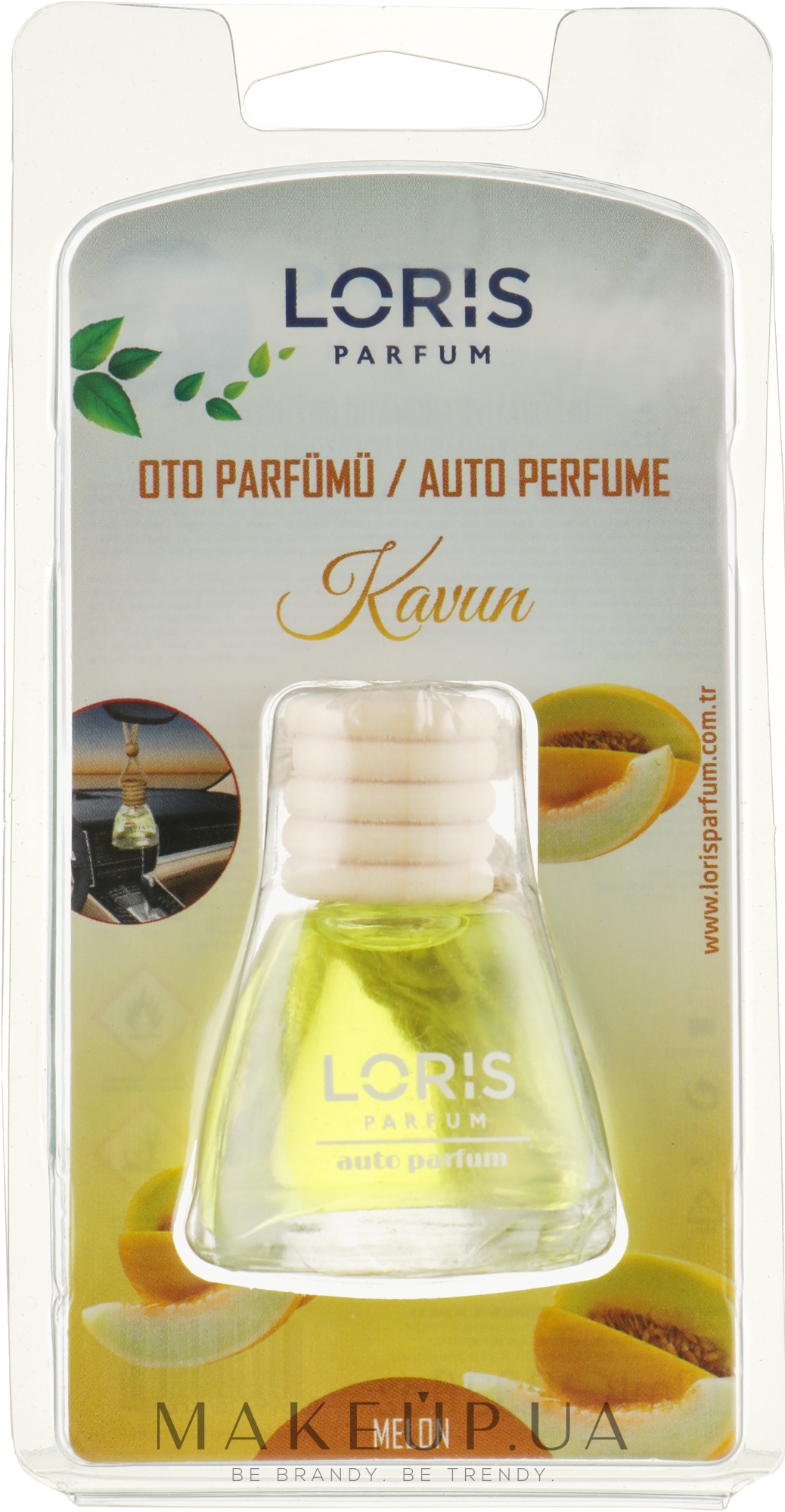 Арома підвіска для автомобіля "Диня" - Loris Parfum — фото 10ml