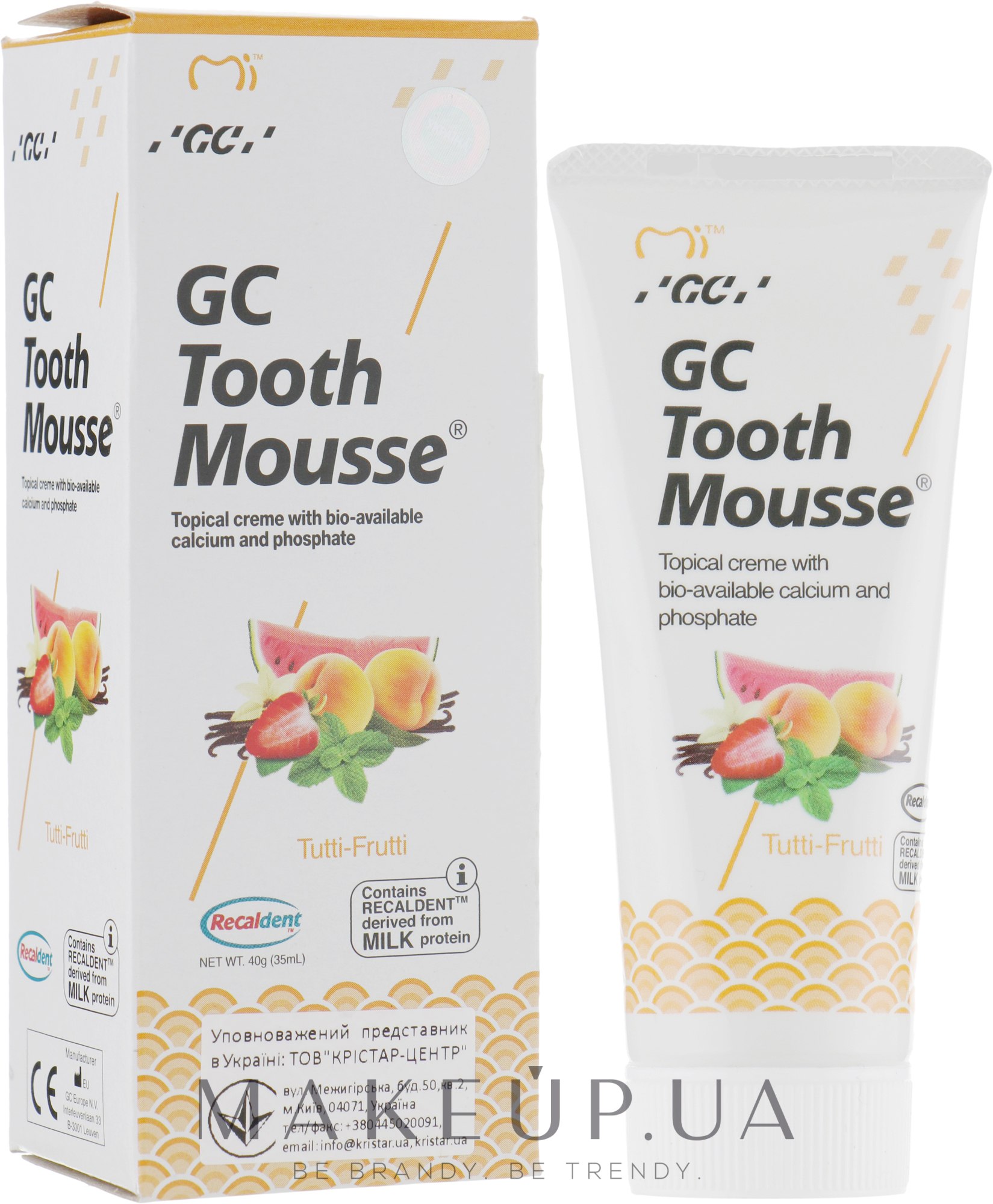 Крем для зубов - GC Tooth Mousse Tutti-Frutti — фото 35ml