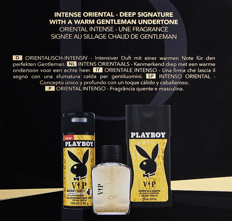 Playboy VIP for Him - Набор (edt/60ml + sh/gel/250ml + deo/spray/150ml) — фото N3