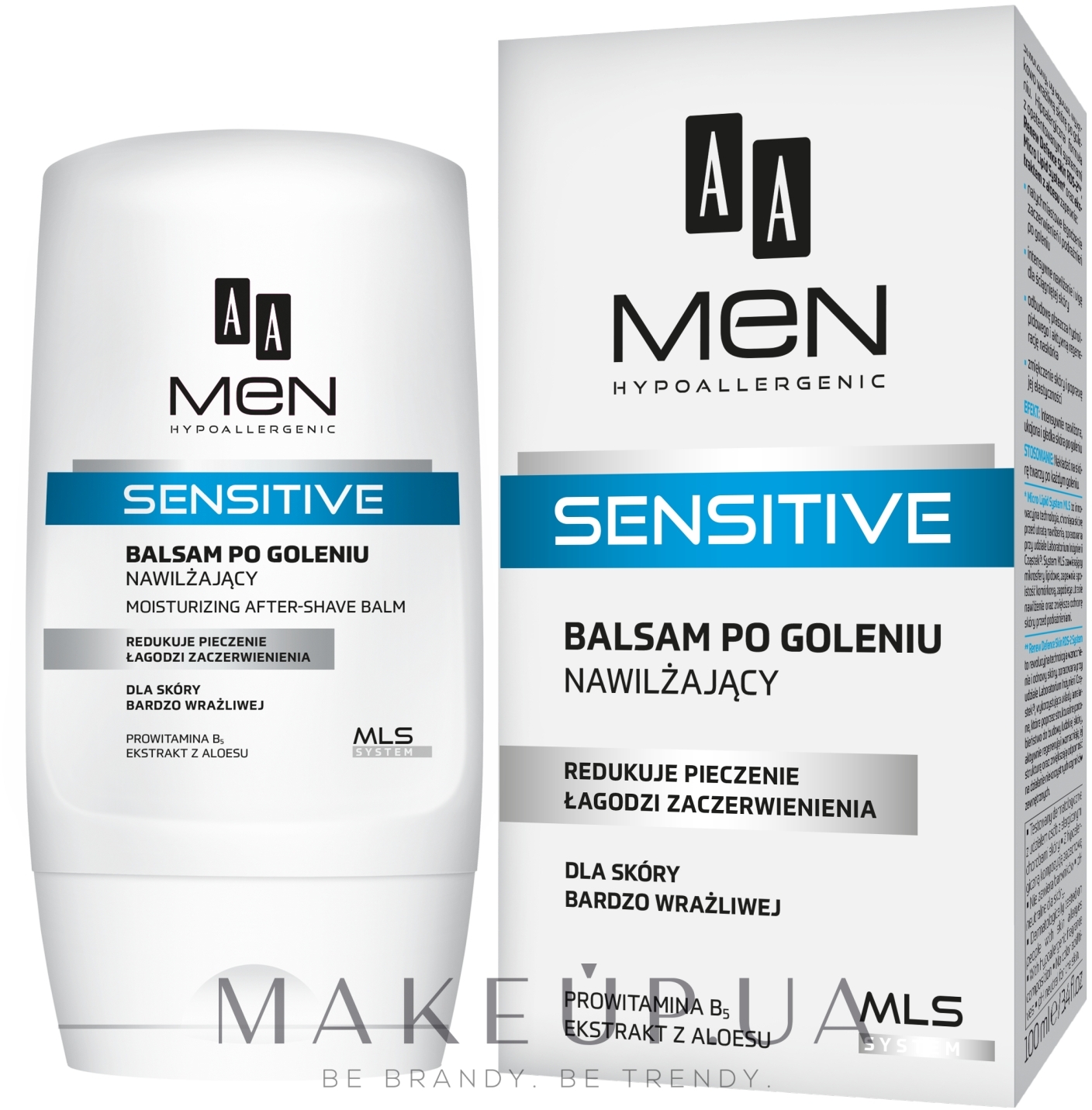 Бальзам після гоління  - AA Cosmetics Men Sensitive Moisturizing After-Shave Balm — фото 100ml