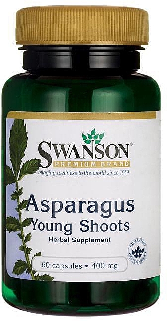 Харчова добавка "Спаржа", 400 мг - Swanson Asparagus Young Shoots — фото N1