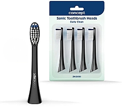 Парфумерія, косметика Змінні головки для зубної щітки, ZK0051, чорні - Concept Sonic Toothbrush Heads Daily Clean