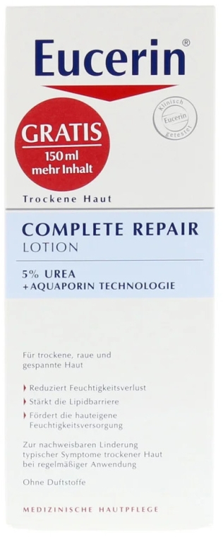 Легкий увлажняющий лосьон для тела для сухой кожи - Eucerin Complete Repair Lotion 5% Urea — фото N3