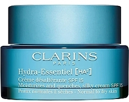 Дневной крем для нормальной и сухой кожи лица SPF 15 - Clarins Hydra-Essentiel [HA²] Moisturizes And Quenches Silky Cream Normal To Dry Skin — фото N1