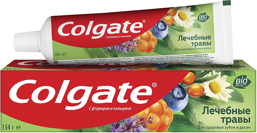 Зубна паста "Цiлющi Трави" комплексна - Colgate Toothpaste — фото N1