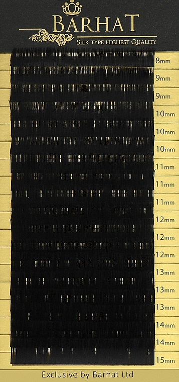 Накладные ресницы B 0,18 мм MIX (8-15 мм), 18 линий - Barhat Lashes — фото N1
