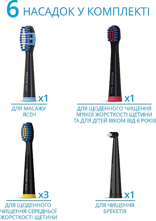 Електрична зубна щітка - Pecham Black Travel — фото N4