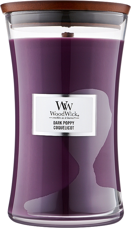 Ароматична свічка в склянці - WoodWick Hourglass Candle Dark Poppy — фото N1