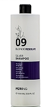 Шампунь для нейтрализации желтых оттенков - Puring 09 Blonde Resolve Silver Shampoo — фото N2