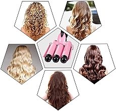 УЦІНКА Потрійна плойка хвиля, 25 см, рожева - Aimed Wave Hair Curler * — фото N9