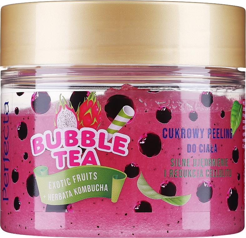 Сахарный пилинг для тела "Экзотические фрукты + чайный гриб" - Perfecta Bubble Tea Exotic Fruits + Kombucha Tea — фото N1