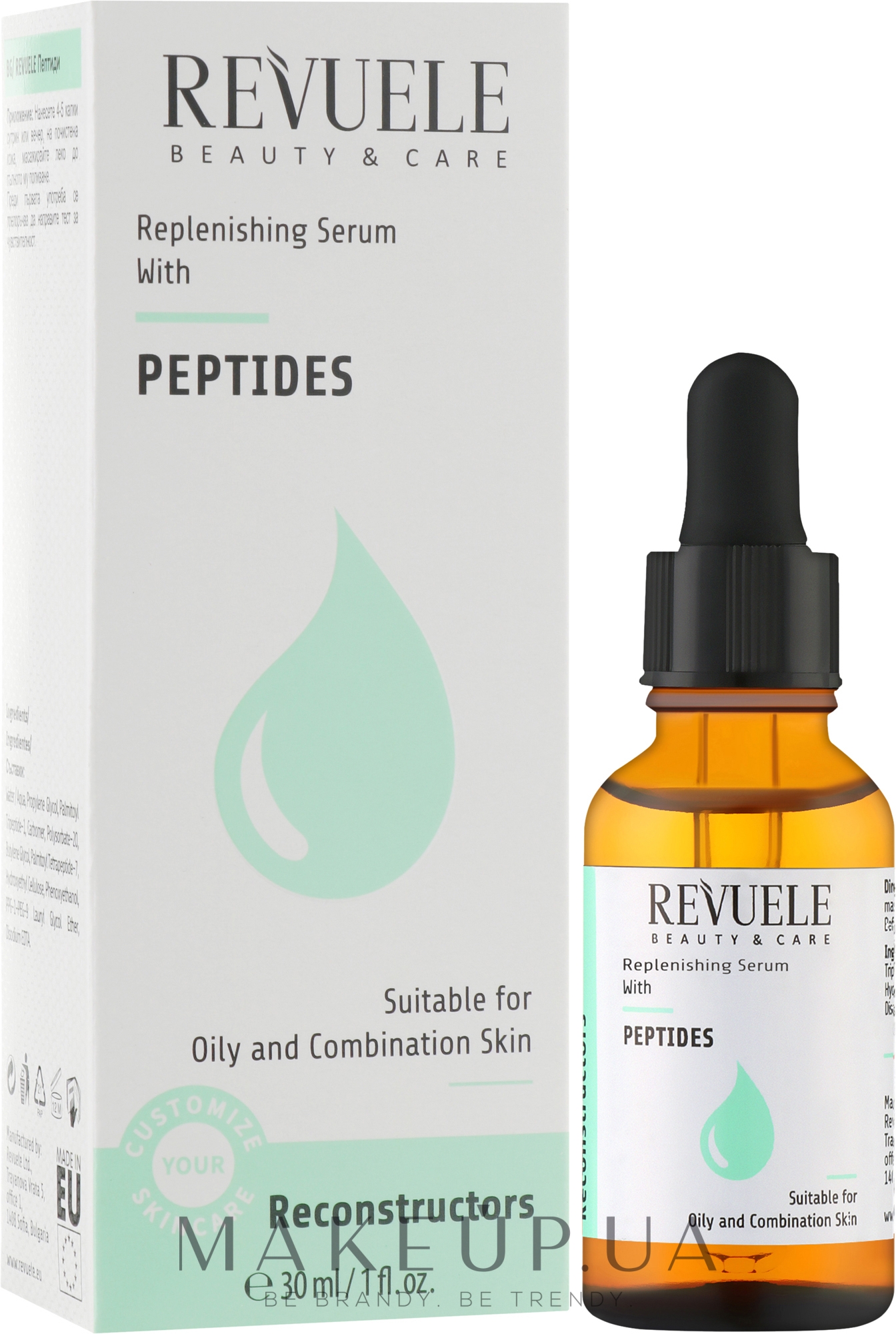 Сыворотка для лица - Revuele Replenishing Serum Peptides — фото 30ml