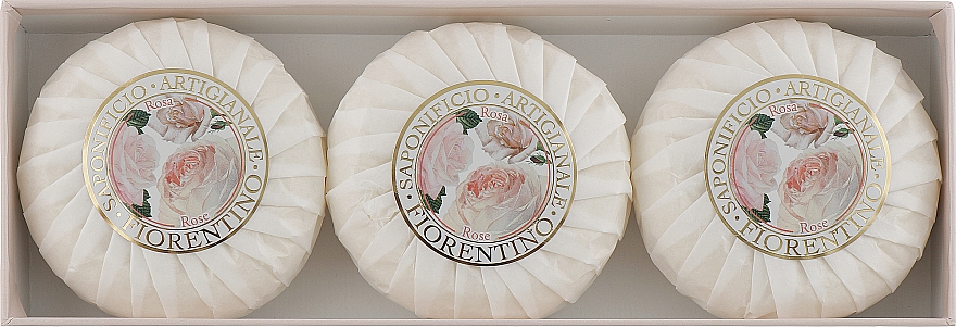 Набор мыла "Роза" - Saponificio Artigianale Fiorentino Rose Blossom Soap — фото N2