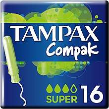 Тампоны с аппликатором, 16шт - Tampax Compak Super — фото N1