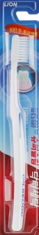 Зубная щетка для чувствительных десен, белая с синим - CJ Lion Dr.Sedoc — фото N1