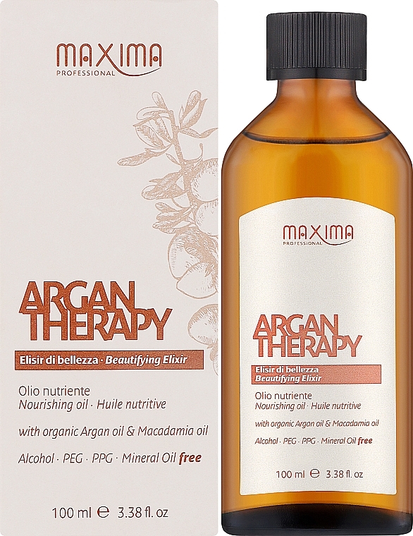 Питательный эликсир для волос с маслами арганы и макадамии - Maxima Argan Therapy Beautifying Elixir — фото N2