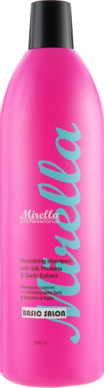 Живильний шампунь з протеїнами шовку та екстрактом часнику - Mirella Hair Factor Nourishing Shampoo — фото N3