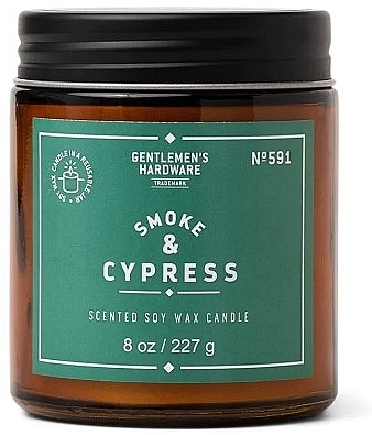 Ароматическая свеча в банке - Gentleme's Hardware Scented Soy Wax Glass Candle 591 Smoke & Cypress — фото N1