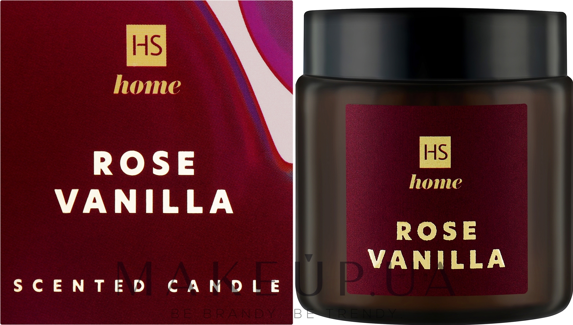 Натуральна ароматична свічка із соєвого воску з ароматом троянди та ванілі - HiSkin Home — фото 100ml