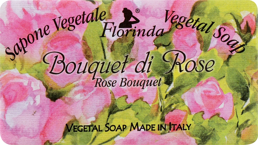 Мыло натуральное "Букет роз" - Florinda Sapone Vegetale Vegetal Soap Rose Bouquet — фото N1