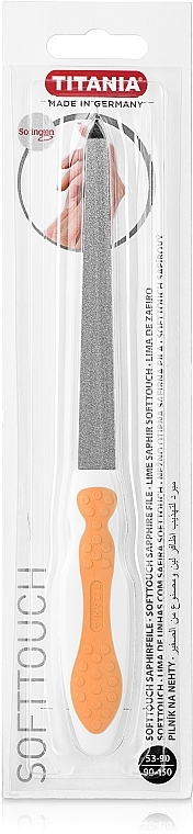 Маникюрная пилочка с сапфировым напылением, оранжевая - Titania  — фото N1