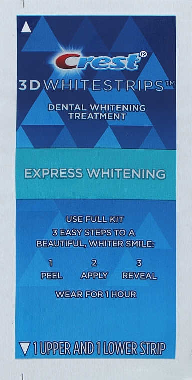 Отбеливающие полоски для зубов, без коробки - Crest 3D Whitestrips Express Whitening — фото N1