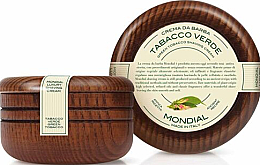 Парфумерія, косметика Крем для гоління "Tabacco Verde" - Mondial Shaving Cream Wooden Bowl