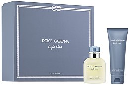 Dolce & Gabbana Light Blue Pour Homme Set - Набор (edt/75ml + ash/balm/75ml) — фото N1