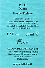 Acqua Dell Elba Blu Donna - Туалетная вода — фото N3