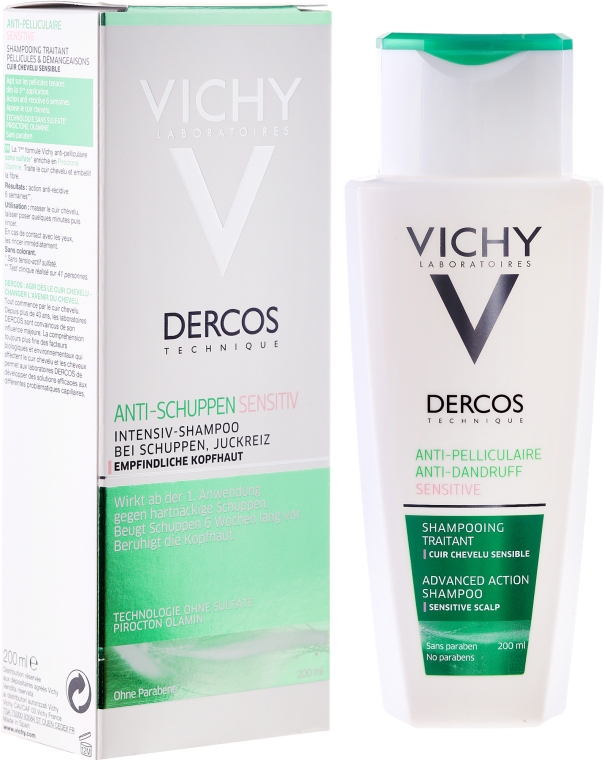 Шампунь против перхоти - Vichy Dercos Anti-Dandruff Sensitive Shampoo — фото N7