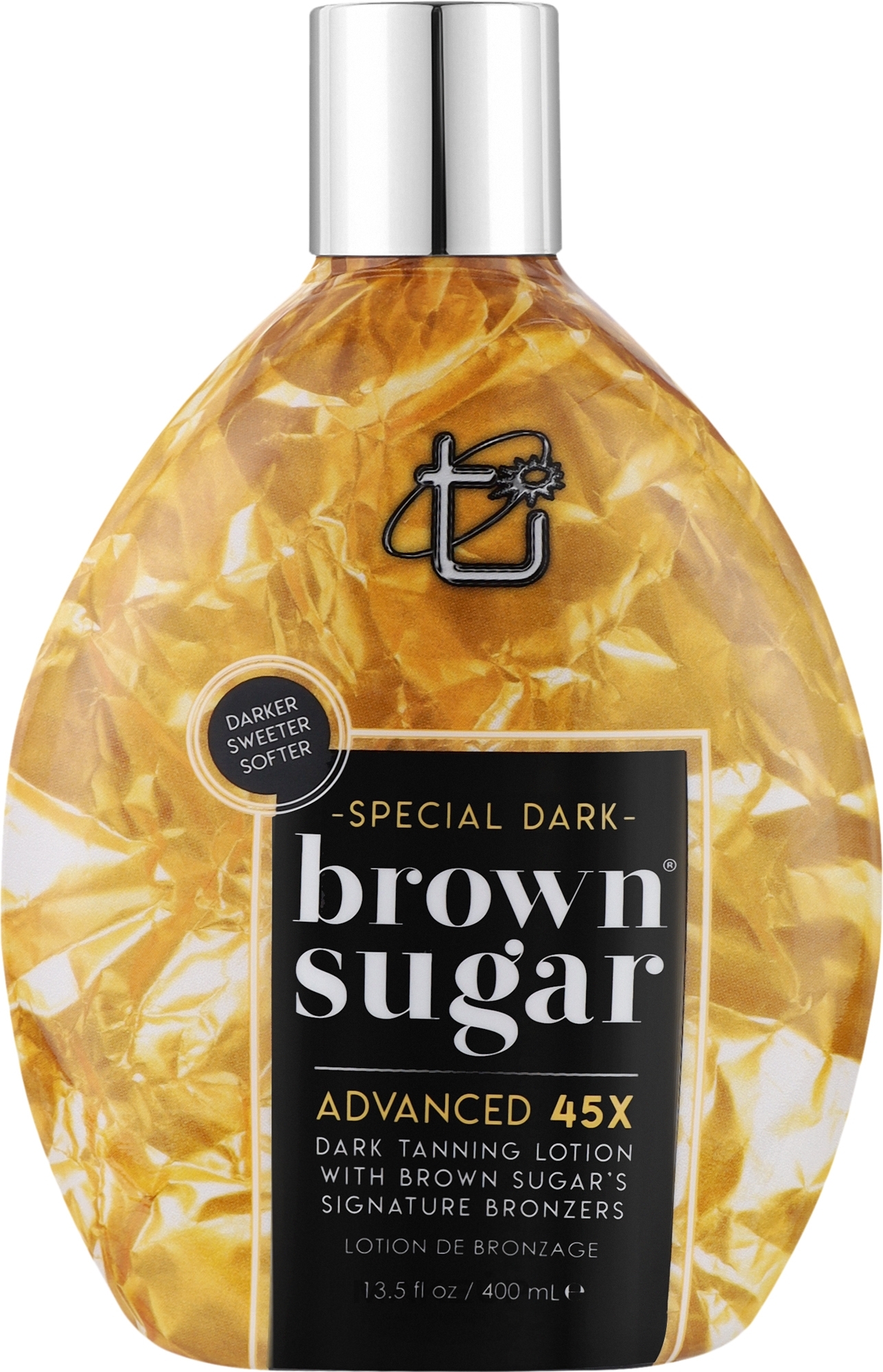 Крем для солярію з біобронзантами, мінералами та підтягувальним ефектом - Brown Sugar Special Dark Brown Sugar 45X — фото 400ml