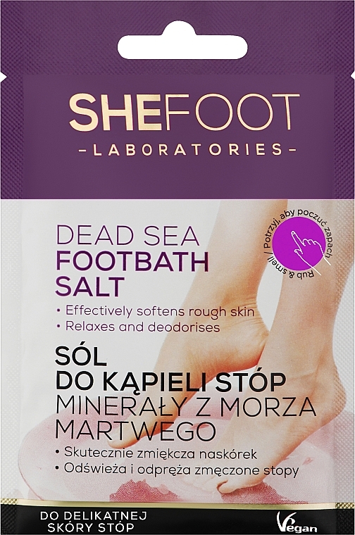 Соляная ванна для ног с минералами Мертвого моря - SheFoot Foot Bath Salt with Dead Sea Minerals — фото N1