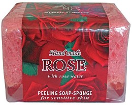 Парфумерія, косметика Мило-пілінг "Червона троянда" - Aroma Essence Peeling Soap Sponge "Red Rose"