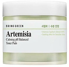 Заспокійливі ватні диски з екстрактом полину - Bring Green Artemisia Calming pH Balanced Toner Pads — фото N1