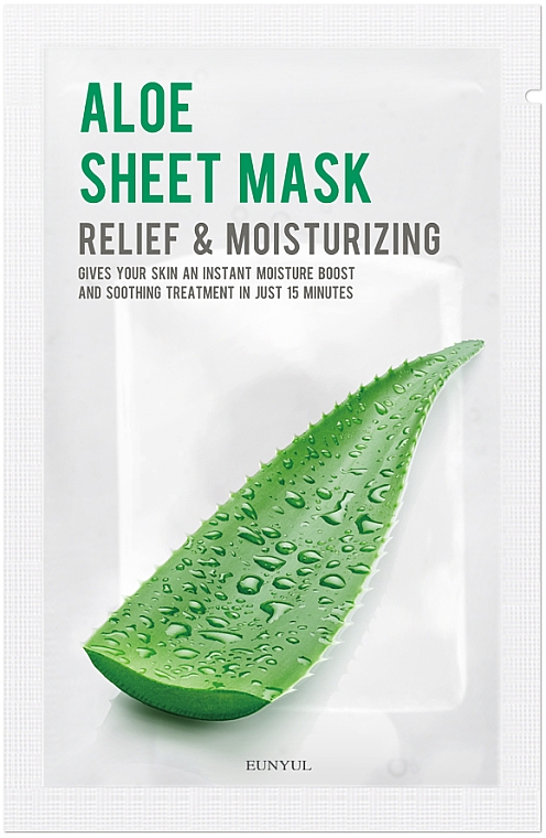 Зволожувальна маска для обличчя - Eunyul Aloe Sheet Mask — фото N1