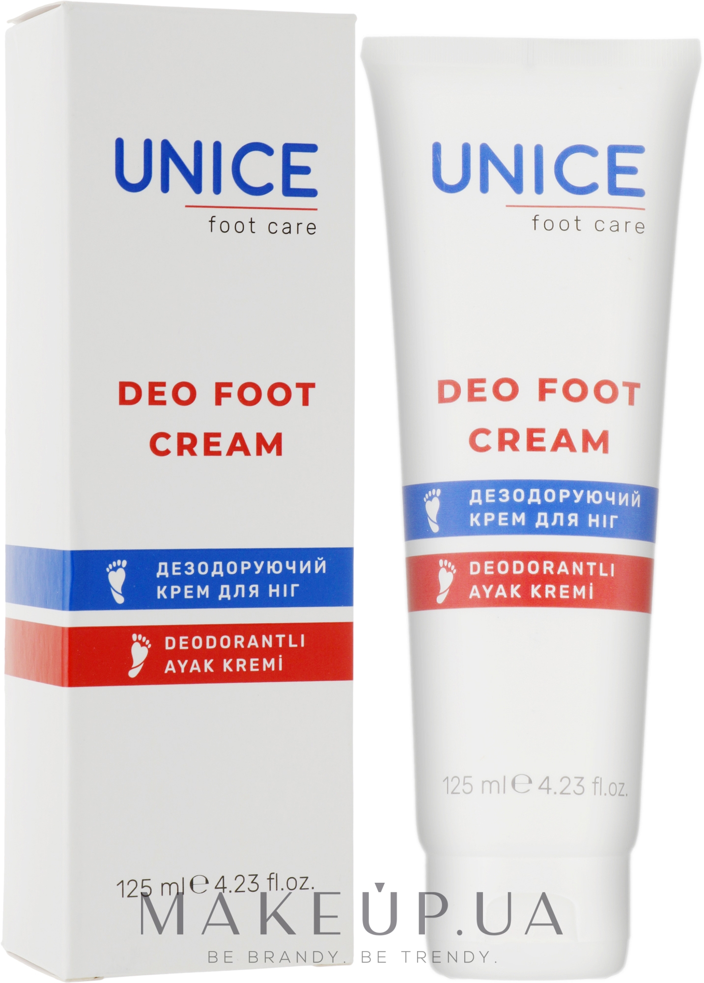 Дезодорувальний крем для ніг - Unice Deo Foot Cream — фото 125ml