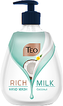 Парфумерія, косметика Рідке гліцеринове мило - Teo Rich Milk Coconut Hand Wash