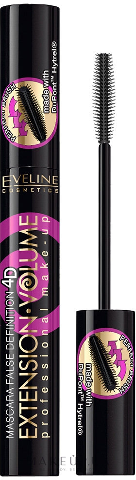 Туш для вій - Eveline Cosmetics Extension Volume Professional False Definition&Deep Carbon Mascara — фото Black