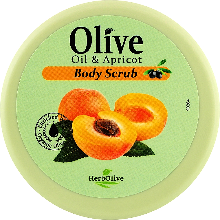 Отшелушивающий крем-скраб "Абрикос" - Madis HerbOlive Body Scrub Cream Apricot — фото N2